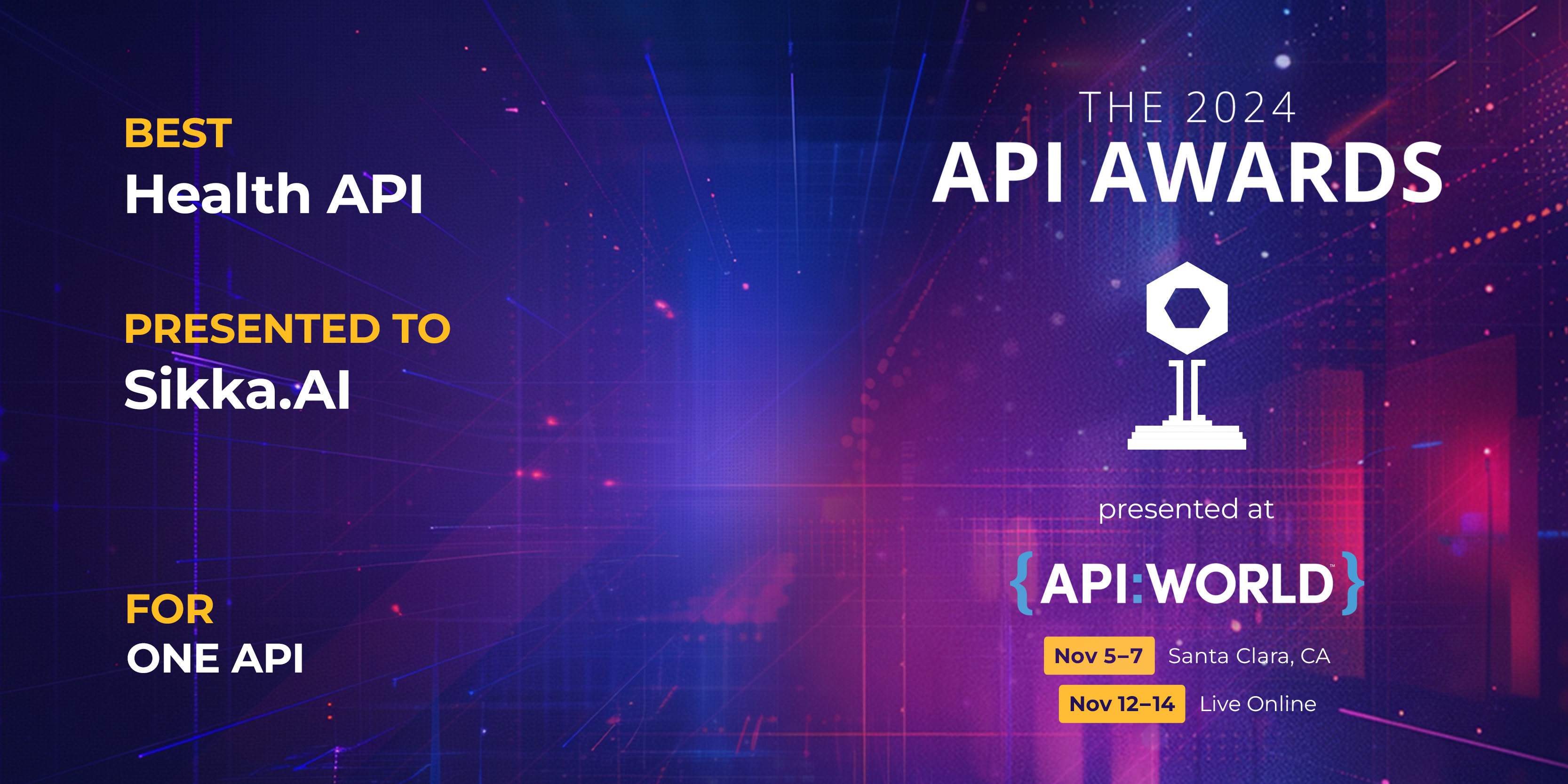 API World 2024 API Awards badge